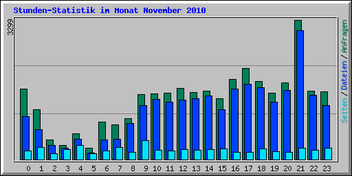 Stunden-Statistik im Monat November 2010