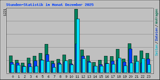 Stunden-Statistik im Monat Dezember 2025