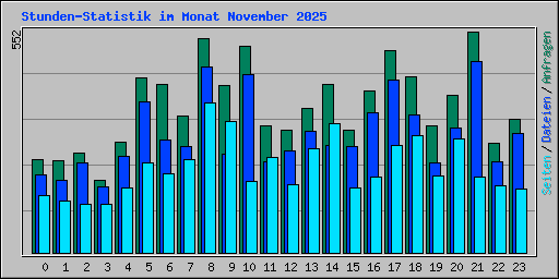 Stunden-Statistik im Monat November 2025